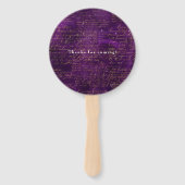 ピンクと紫のフローラ結婚の ハンドファン (裏面)