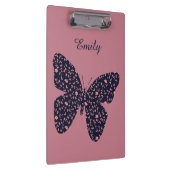ピンクと紫のフローラ蝶パーソナライズされた クリップボード (右)