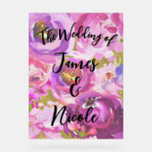 ピンクと紫のフローラ鮮やかの結婚ポップ アクリルサイン (正面)