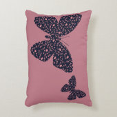 ピンクと紫のフローラ アクセントクッション (正面(垂直))