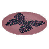 ピンクと紫のフローラ カッティングボード (角)