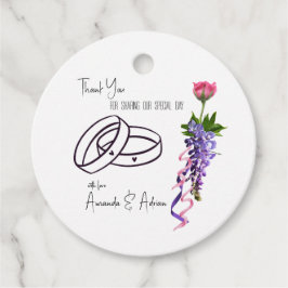 ピンクと紫のフローラ フェイバータグ