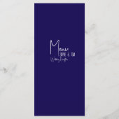 ピンクと紫のフローラ メニュー (裏面)