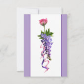 ピンクと紫のフローラ 出欠カード (裏面)
