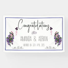 ピンクと紫のフローラ 横断幕