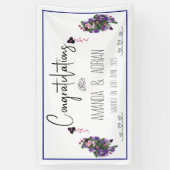 ピンクと紫のフローラ 横断幕 (縦)