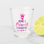 ピンクと紫のプリンセスが疲れる ショットグラス (正面)