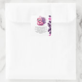 ピンクと紫のベビーピーコックベビーシャワー スクエアシール (バッグ)