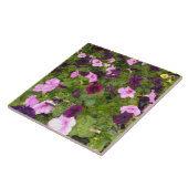 ピンクと紫のペチュニアの花のタイル タイル (側面)