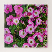 ピンクと紫のペチュニア ジグソーパズル (横)