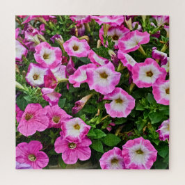 ピンクと紫のペチュニア ジグソーパズル