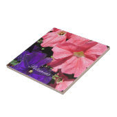 ピンクと紫のペチュニア タイル (側面)