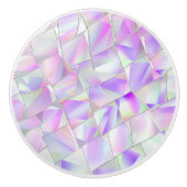 ピンクと紫のホログラフィックパターン セラミックノブ (正面)