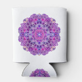 ピンクと紫のマンダラパターン 缶クーラー (裏面)