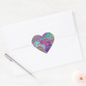 ピンクと紫のメルト ハートシール (封筒)