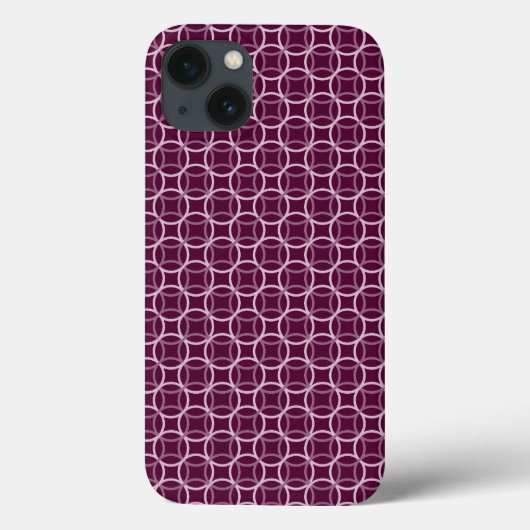 ピンクと紫のモダン円のパターン Case-Mate iPhoneケース (裏面)