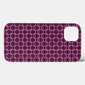 ピンクと紫のモダン円のパターン Case-Mate iPhoneケース (裏面 (横))