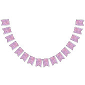 ピンクと紫のユニコーンとスターデザイン – 女の子squ バンティングフラッグ (全)