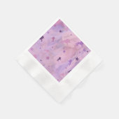 ピンクと紫のユニコーンとスターデザイン 縁ありカクテルナプキン (角)