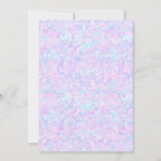 ピンクと紫のユニコーンの誕生日 招待状 (裏面)