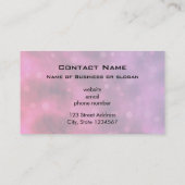 ピンクと紫のライきらめくト《写真》ぼけ味パターン 名刺 (裏面)