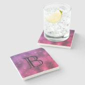 ピンクと紫のライトをパーソナきらめくライズする《写真》ぼけ味 ストーンコースター (横)