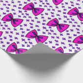 ピンクと紫のラッピング紙 ラッピングペーパー (角)