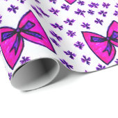 ピンクと紫のラッピング紙 ラッピングペーパー (ロールコーナー)