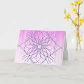 ピンクと紫のランダムデザイン カード (黄色い花)