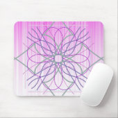 ピンクと紫のランダムデザイン マウスパッド (マウス)