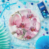 ピンクと紫のラン結婚ス ペーパープレート (パーティー)