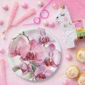 ピンクと紫のラン結婚ス ペーパープレート (パーティー)