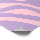 ピンクと紫のレトロ線 ポスター (角)