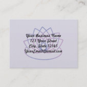 ピンクと紫のロータスのビジネス情報カード ロイヤリティカード (正面)