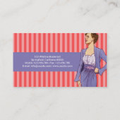 ピンクと紫のヴィンテージファッション 名刺 (裏面)