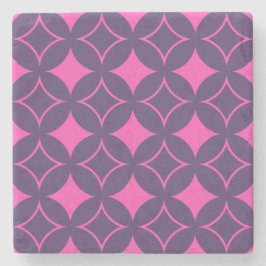 ピンクと紫の七宝 ストーンコースター