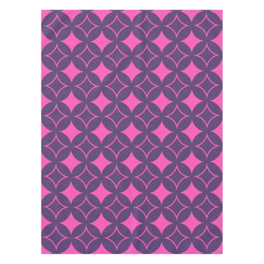 ピンクと紫の七宝 テーブルクロス (正面)