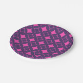 ピンクと紫の七宝 ペーパープレート (アングル)