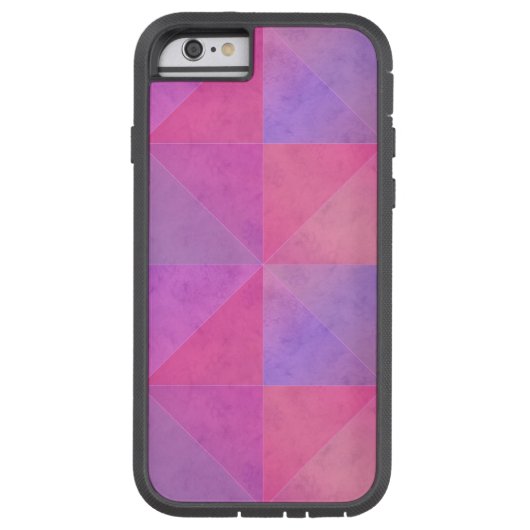 ピンクと紫の三角形の水彩アート Case-Mate iPhoneケース (裏面)