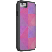 ピンクと紫の三角形の水彩アート Case-Mate iPhoneケース (裏面/右)