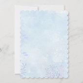 ピンクと紫の人魚の誕生日パーティーの招待状 招待状 (裏面)