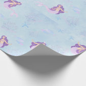 ピンクと紫の人魚 ラッピングペーパー (角)