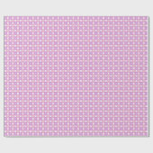 ピンクと紫の円のパターン ラッピングペーパー (フラット)