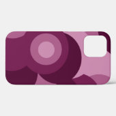 ピンクと紫の円のパターン Case-Mate iPhoneケース (裏面 (横))