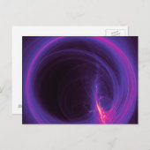 ピンクと紫の円形抽象デザイン ポストカード (正面/裏面)