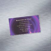 ピンクと紫の円形抽象デザイン マグネット名刺 (インサイチュ)