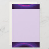 ピンクと紫の円形抽象デザイン 便箋 (正面/裏面)