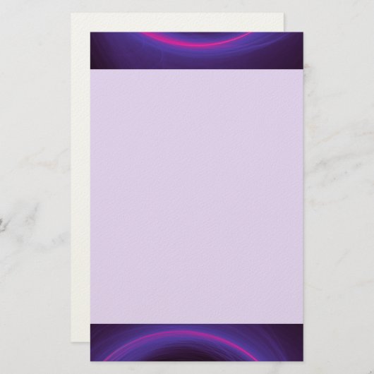 ピンクと紫の円形抽象デザイン 便箋 (正面/裏面)