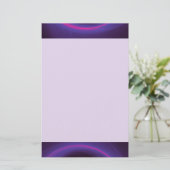 ピンクと紫の円形抽象デザイン 便箋 (スタンド正面)
