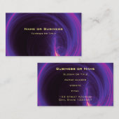 ピンクと紫の円形抽象デザイン 名刺 (正面/裏面)